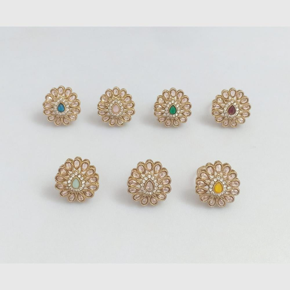 Rajwadi Collection Elegant Stylish Crystal Stone Finger Ring