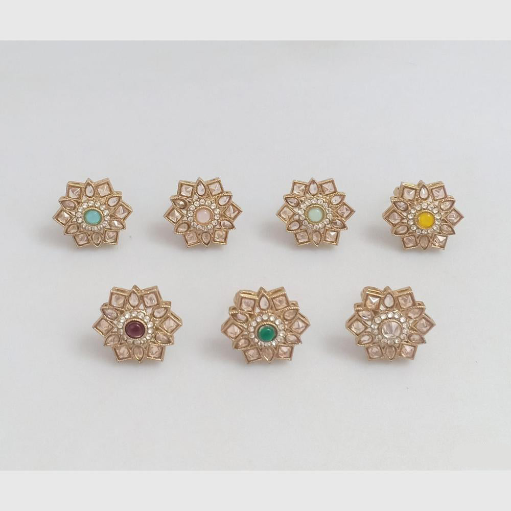 Rajwadi Collection Elegant Stylish Crystal Stone Finger Ring
