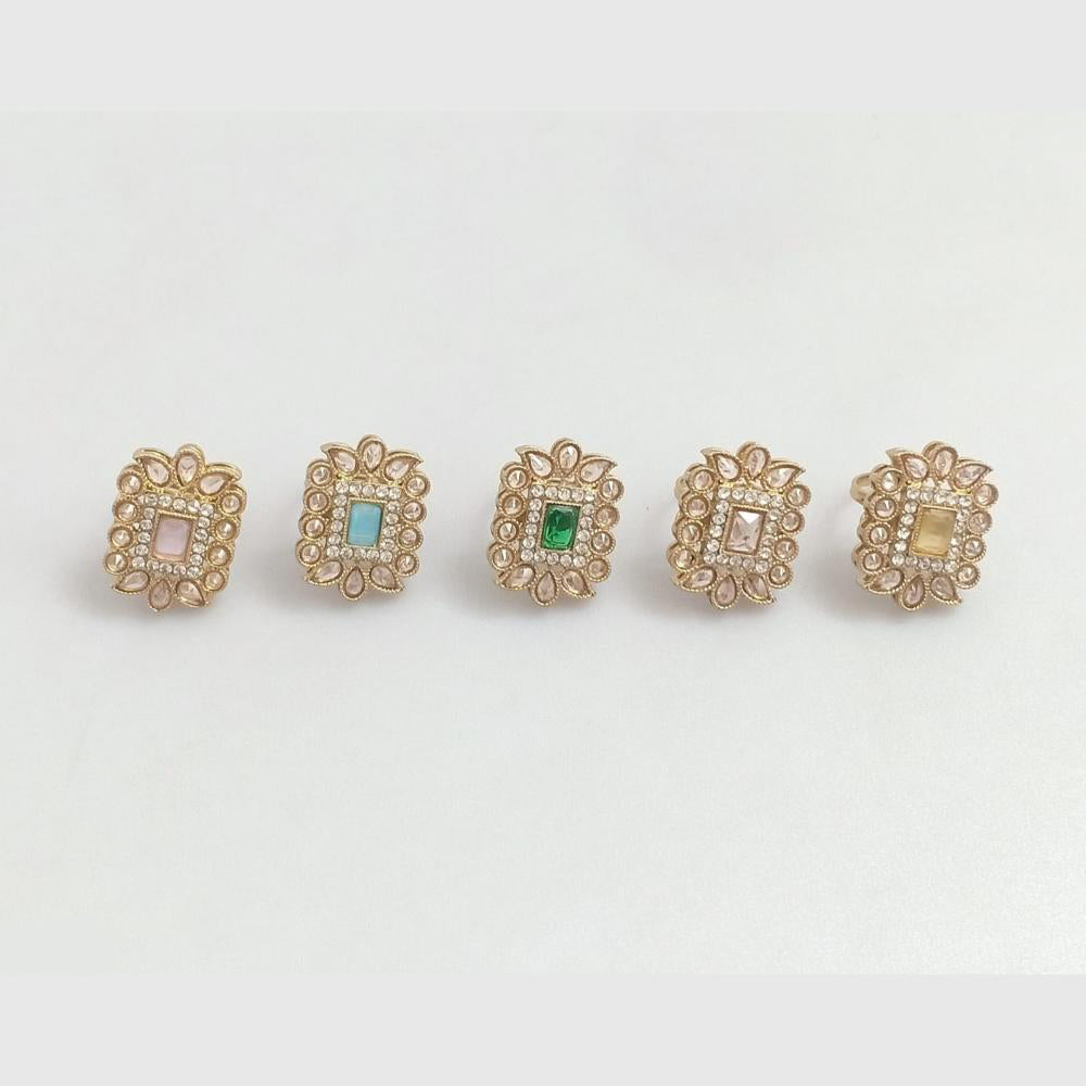 Rajwadi Collection Elegant Stylish Crystal Stone Finger Ring