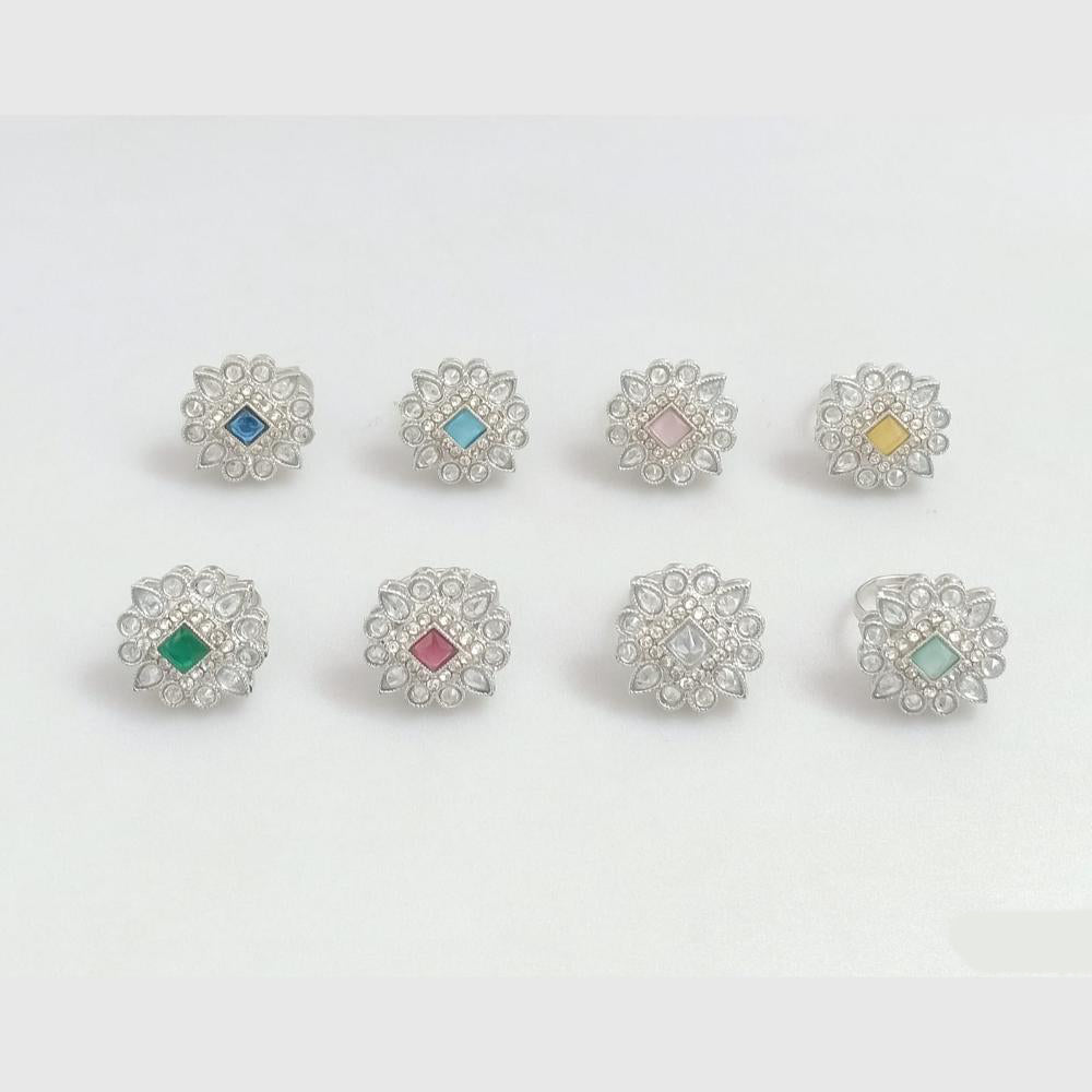 Rajwadi Collection Elegant Stylish Crystal Stone Finger Ring