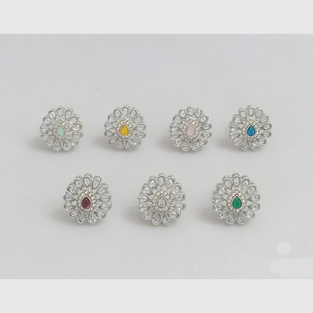 Rajwadi Collection Elegant Stylish Crystal Stone Finger Ring