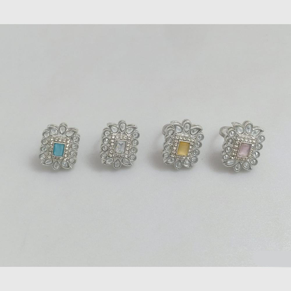 Rajwadi Collection Elegant Stylish Crystal Stone Finger Ring