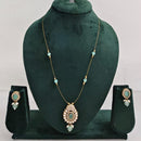 Rajwadi Collection Royal Austrian Stone And Beaded Long Necklace Set