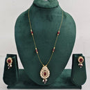 Rajwadi Collection Royal Austrian Stone And Beaded Long Necklace Set