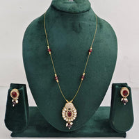 Rajwadi Collection Royal Austrian Stone And Beaded Long Necklace Set
