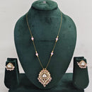 Rajwadi Collection Royal Austrian Stone And Beaded Long Necklace Set