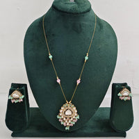 Rajwadi Collection Royal Austrian Stone And Beaded Long Necklace Set