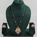 Rajwadi Collection Royal Austrian Stone And Beaded Long Necklace Set
