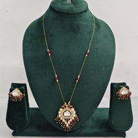 Rajwadi Collection Royal Austrian Stone And Beaded Long Necklace Set