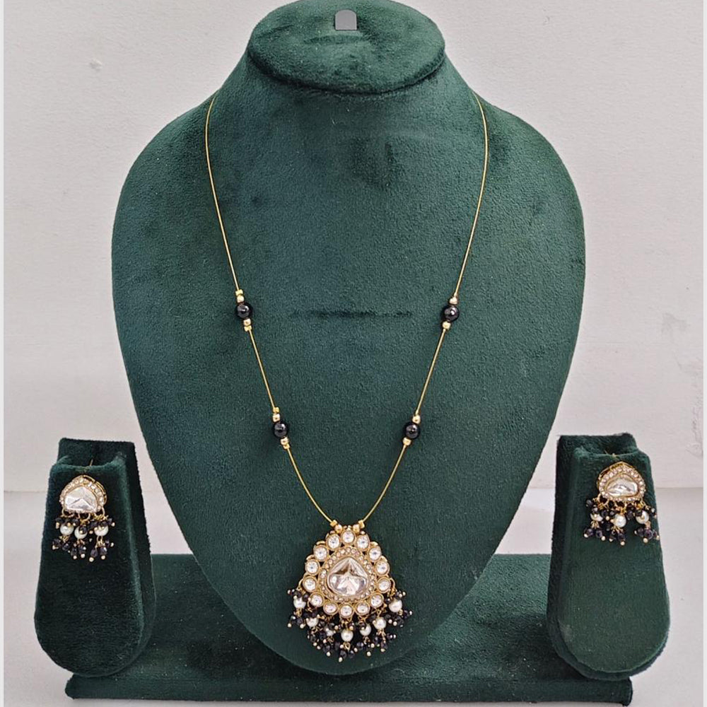 Rajwadi Collection Royal Austrian Stone And Beaded Long Necklace Set