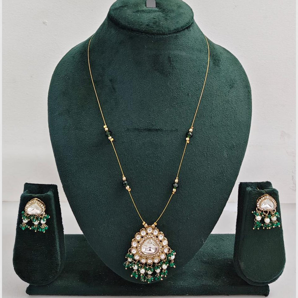 Rajwadi Collection Royal Austrian Stone And Beaded Long Necklace Set