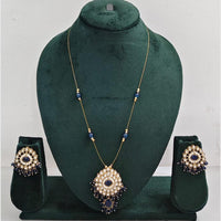 Rajwadi Collection Royal Austrian Stone And Beaded Long Necklace Set
