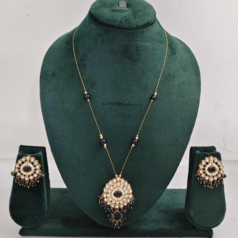 Rajwadi Collection Royal Austrian Stone And Beaded Long Necklace Set