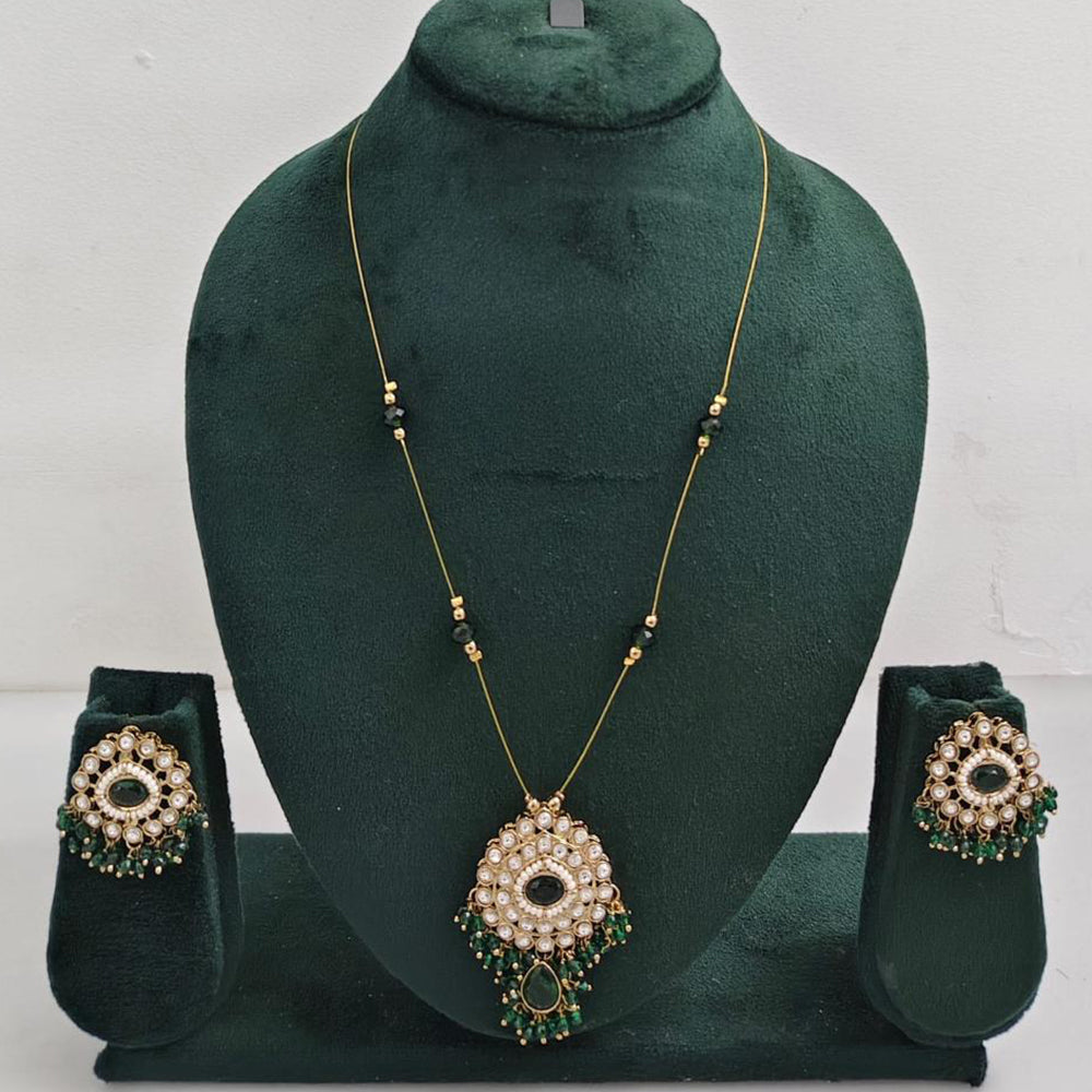 Rajwadi Collection Royal Austrian Stone And Beaded Long Necklace Set