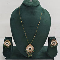 Rajwadi Collection Royal Austrian Stone And Beaded Long Necklace Set