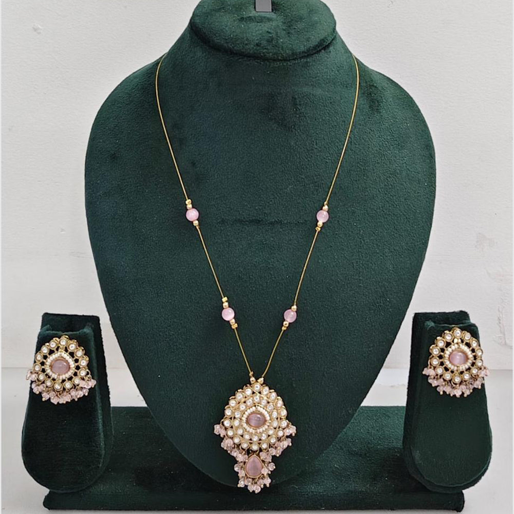 Rajwadi Collection Royal Austrian Stone And Beaded Long Necklace Set