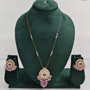 Rajwadi Collection Royal Austrian Stone And Beaded Long Necklace Set