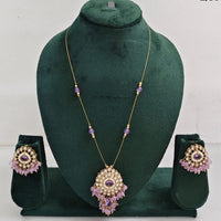 Rajwadi Collection Royal Austrian Stone And Beaded Long Necklace Set
