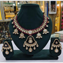 Rajwadi Collection Designer Heavy Polki Kundan And Pearl Necklace Set 