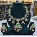 Rajwadi Collection Designer Heavy Polki Kundan And Pearl Necklace Set