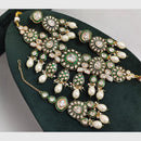 Rajwadi Collection Heavy Kundan Beads And Meenakari Choker Necklace Set