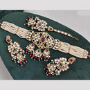 Rajwadi Collection Kundan Pearl And Beads Choker Necklace Set