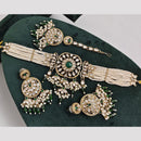 Rajwadi Collection Kundan Pearl And Beads Choker Necklace Set