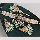 Rajwadi Collection Kundan Pearl And Beads Choker Necklace Set