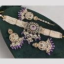 Rajwadi Collection Kundan Pearl And Beads Choker Necklace Set