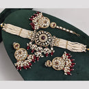 Rajwadi Collection Kundan Pearl And Beads Choker Necklace Set