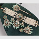 Rajwadi Collection Kundan Pearl And Beads Choker Necklace Set