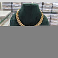 Rajwadi Collection Grand Look Pota Stone And Pearl Meenakari Necklace Set