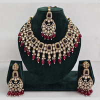 Rajwadi Collection Exclusive Kundan Pearl And Beads Ethnic Necklace Set 