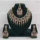 Rajwadi Collection Exclusive Kundan Pearl And Beads Ethnic Necklace Set