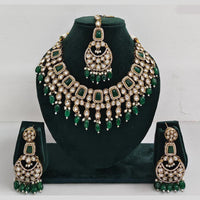 Rajwadi Collection Exclusive Kundan Pearl And Beads Ethnic Necklace Set