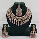 Rajwadi Collection Exclusive Kundan Pearl And Beads Ethnic Necklace Set