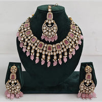 Rajwadi Collection Exclusive Kundan Pearl And Beads Ethnic Necklace Set