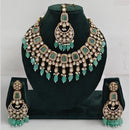 Rajwadi Collection Exclusive Kundan Pearl And Beads Ethnic Necklace Set