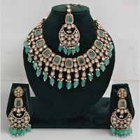 Rajwadi Collection Exclusive Kundan Pearl And Beads Ethnic Necklace Set