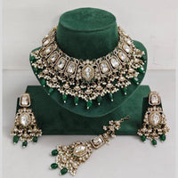 Rajwadi Collection Exclusive Kundan Pearl And Beads Ethnic Choker Necklace Set