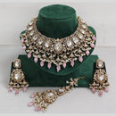 Rajwadi Collection Exclusive Kundan Pearl And Beads Ethnic Choker Necklace Set