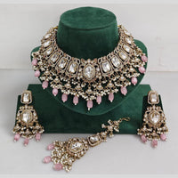 Rajwadi Collection Exclusive Kundan Pearl And Beads Ethnic Choker Necklace Set