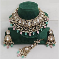 Rajwadi Collection Exclusive Kundan Pearl And Beads Ethnic Choker Necklace Set