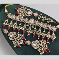 Rajwadi Collection Exclusive Kundan Pearl And Beads Ethnic Choker Necklace Set 