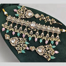 Rajwadi Collection Exclusive Kundan Pearl And Beads Ethnic Choker Necklace Set