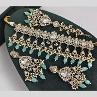 Rajwadi Collection Exclusive Kundan Pearl And Beads Ethnic Choker Necklace Set