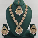 Rajwadi Collection Glamorous Crystal And Beads Necklace Set