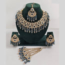 Rajwadi Collection Glamorous Crystal And Beads Necklace Set