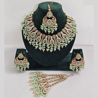 Rajwadi Collection Glamorous Crystal And Beads Necklace Set