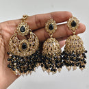 Rajwadi Collection Ethnic Crystal Stone And Pearls Jhumki Earrings